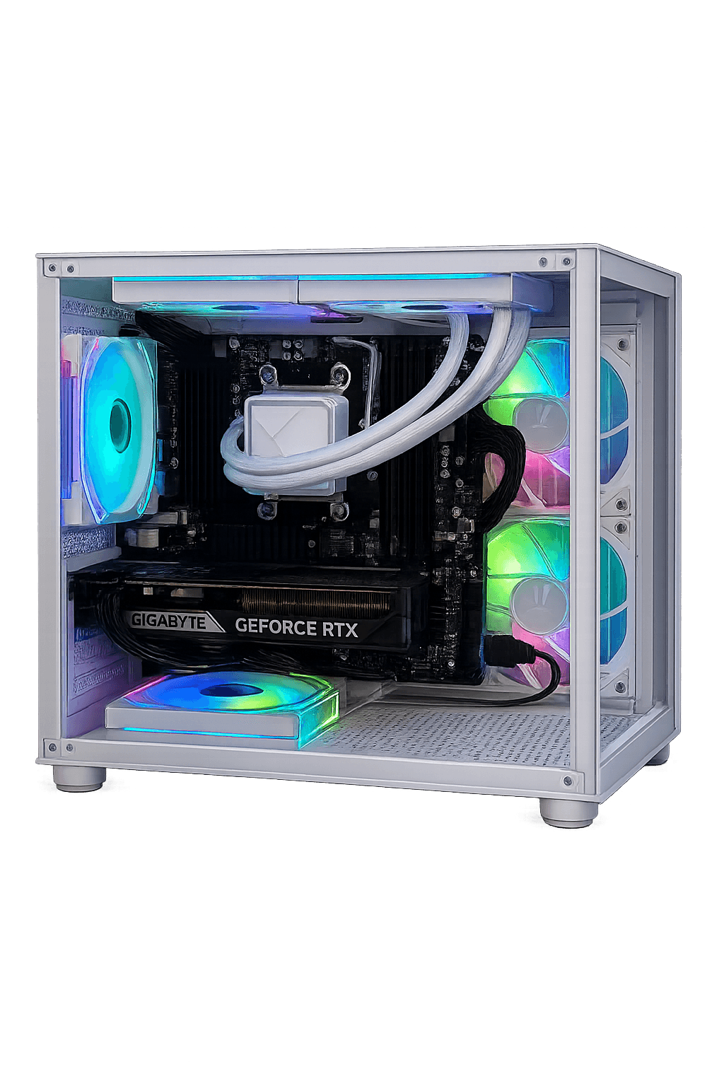 DESKTOP GAMER CYBER (PROCESSADOR AMD RYZEN 5 2600), MEMORIA 8GB, SSD 1TB, PLACA DE VIDEO RTX 5060 TI 8GB WIN 11 TRIAL OFFICE 2019 TRIAL  (imagem ilustrativa)
