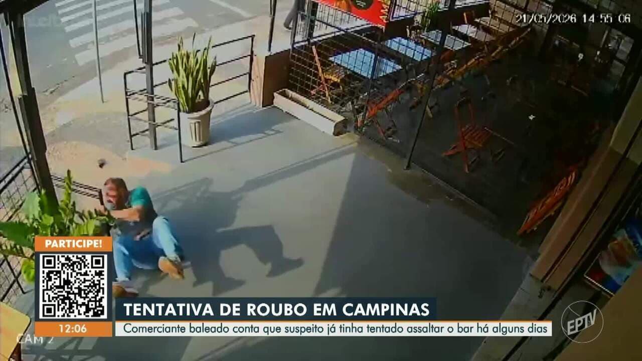 Homem baleado em bar no Taquaral conta que suspeito já tinha tentado assaltar o local