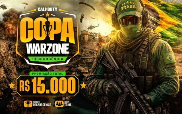 Copa Warzone é anunciada com R$ 15 mil em prêmios e disputa entre criadores de conteúdo