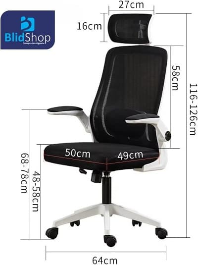 Cadeira ergonômica com tela mesh e 43% de desconto: conforto de escritório profissional para o seu home office