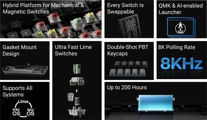 Keychron V6 Ultra Hybrid TMR Keyboard Launches on Kickstarter