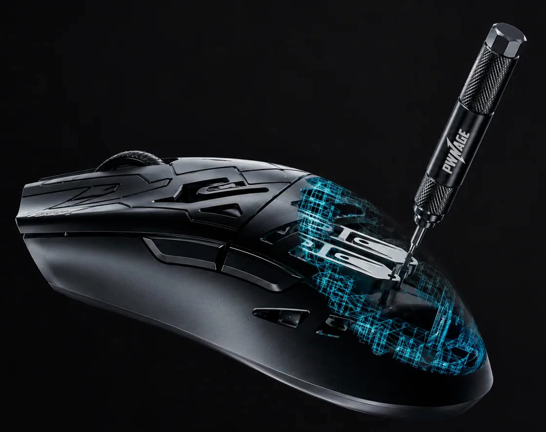 Pwnage Releases Vanta Gaming Mouse With Mechanically Adjustable Click Geometry
