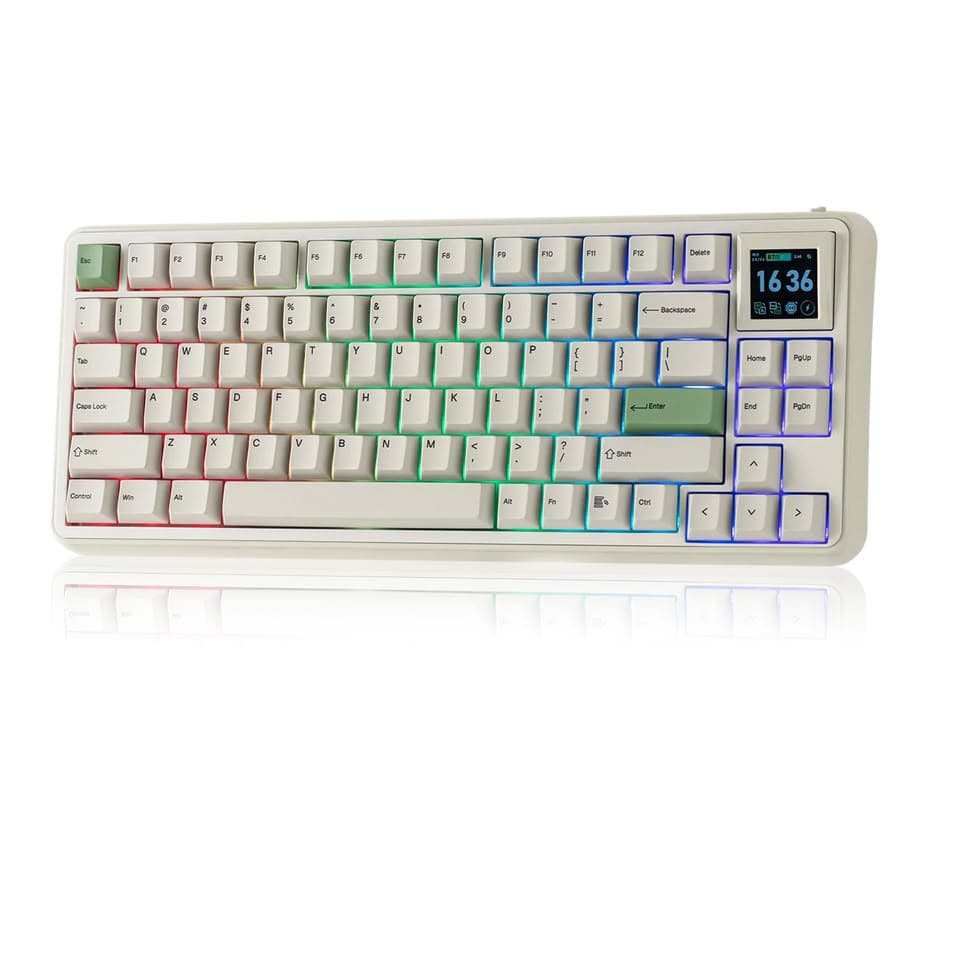 Epomaker Launches RT75 Retro Wireless Mechanical Keyboard With Hot-Swap TFT Screen