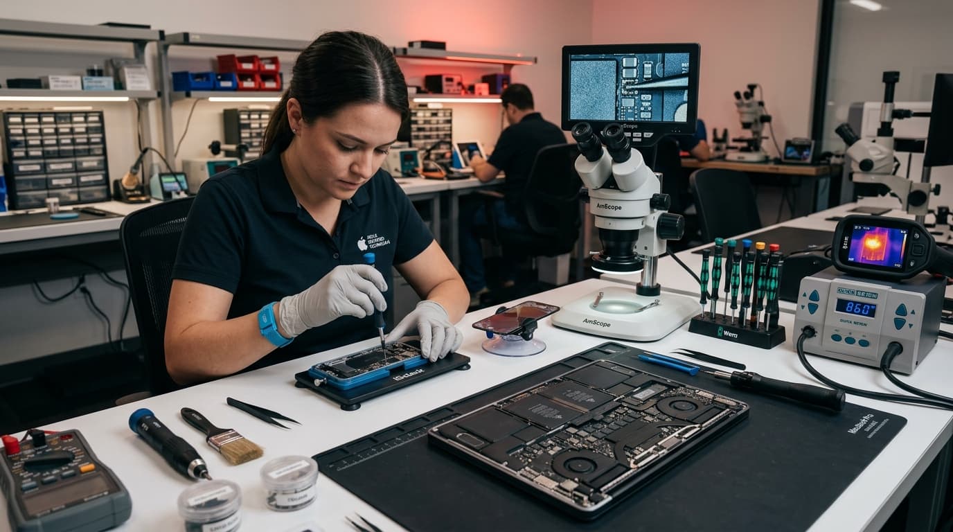 Laboratório avançado de reparo Apple em Campinas