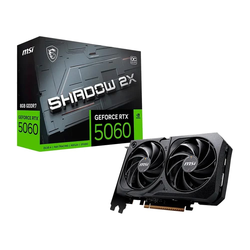 Vale a pena: Placa de Vídeo MSI RTX 5060 Shadow 2X OC NVIDIA GeForce, 8GB, GDDR7, 128-bit - 912-V537-038