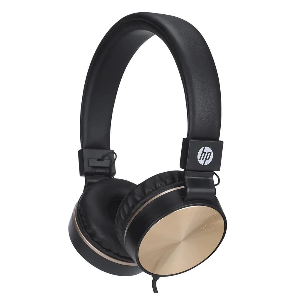 Vale a pena: Headset Dobrável HP DHH-1206, P2, Driver 50mm, Preto e Dourado - 8YJ97AA