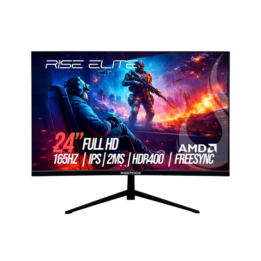 Vale a pena: Monitor Gamer Rise Mode Elite 24, Full HD, 165Hz, IPS, FreeSync, HDR 400, e HDMI, sRGB 99%, Preto - RM-MOG-...