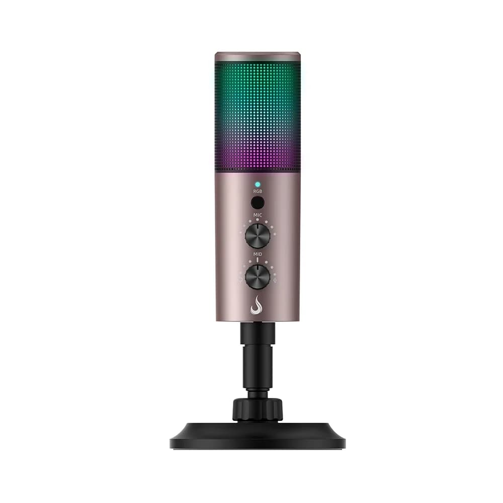 Vale a pena: Microfone Gamer (Balão.info) Elite 06 RGB, USB-C, Estilo Retrô Podcast, Preto e Ocre - RM-ME-06-BOC