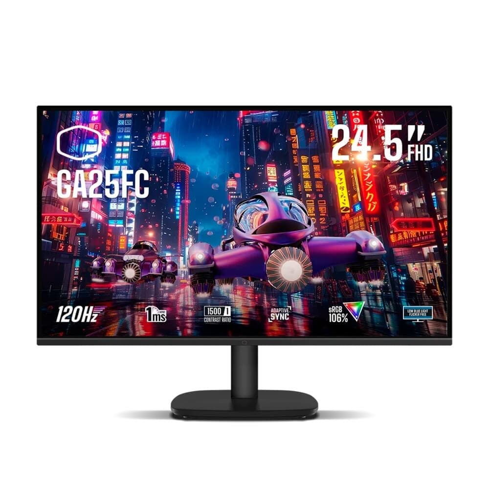 Vale a pena: Monitor Gamer Cooler Master 24,5, FHD, 120Hz, 1ms, IPS, HDMI e VGA, Console Ready - GA25FC