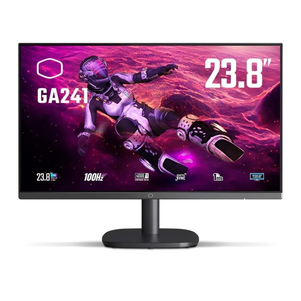 Vale a pena: Monitor Gamer Cooler Master 23,8, FHD, 100Hz, 1ms, VA, HDMI e VGA, HDR, Adaptive Sync, Preto - GA241