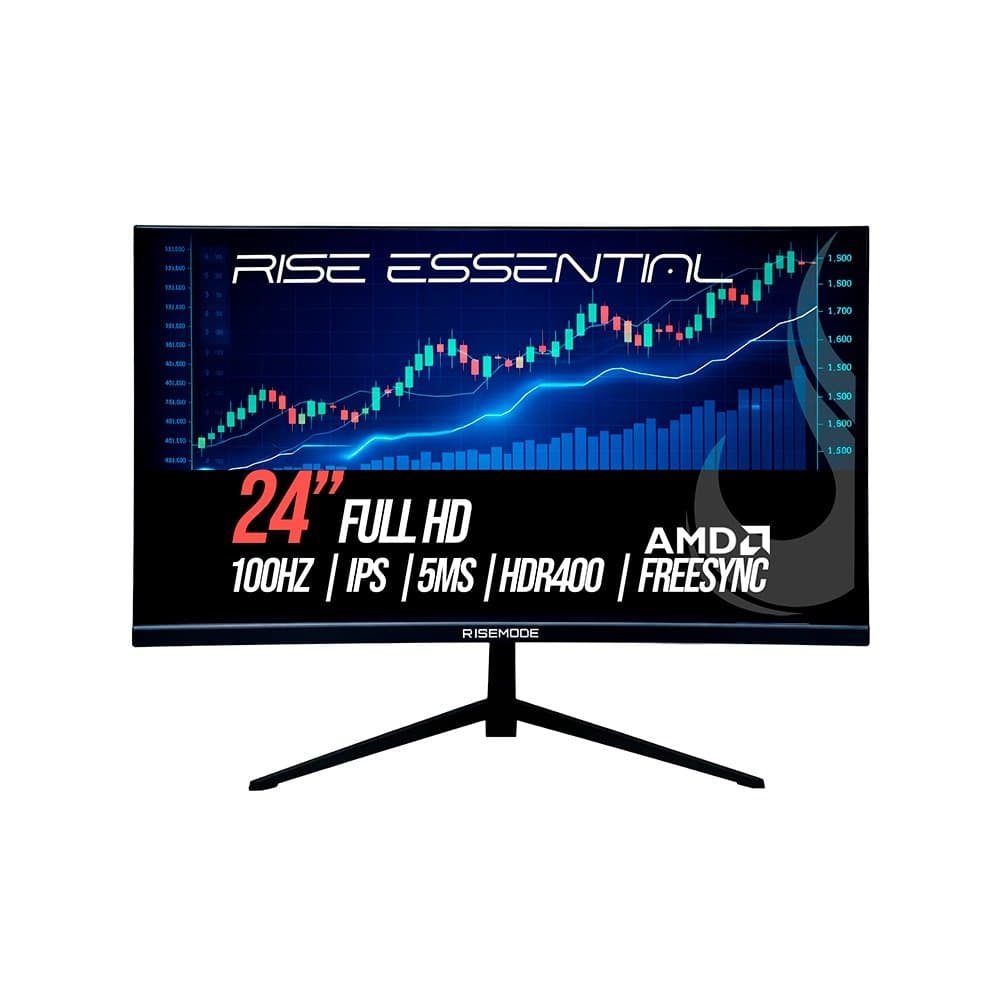 Vale a pena: Monitor Gamer Rise Mode Essential 24, FHD, 100Hz, 5ms, IPS, FreeSync, HDR 400, HDMI e VGA, sRGB 99%, Preto...