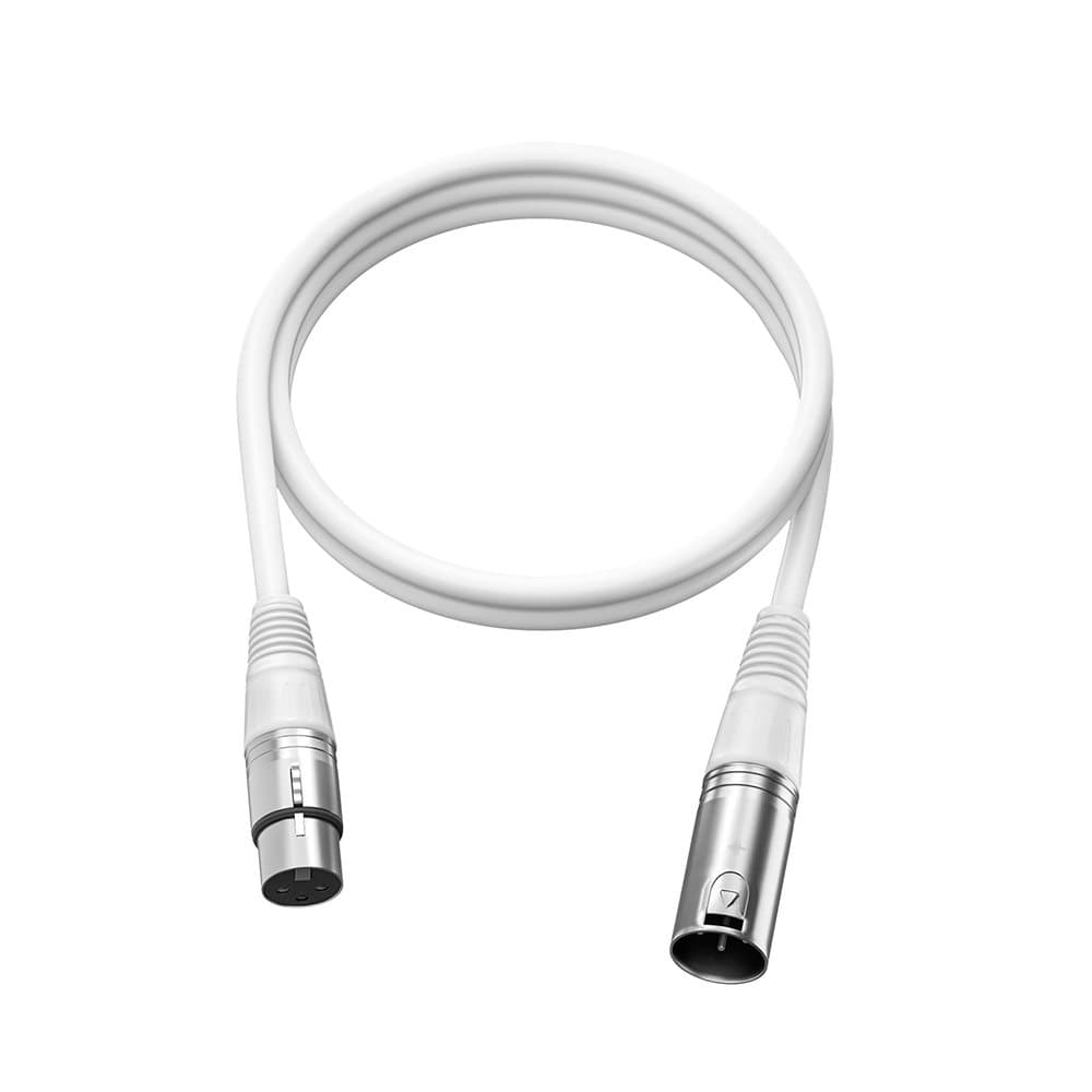Vale a pena: Cabo de Microfone XLR Fifine L9, 1.8 Metros, Macho/Fêmea, Branco - L9CW