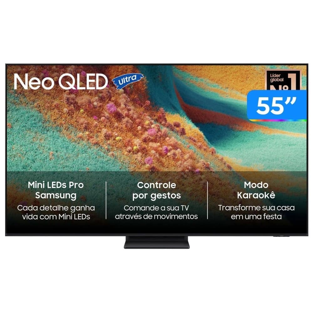 Vale a pena: Smart TV 55 Samsung 4K Neo QLED QN85F 120Hz Tizen NQ4 AI Gen2 Bixby Alexa 4 HDMI