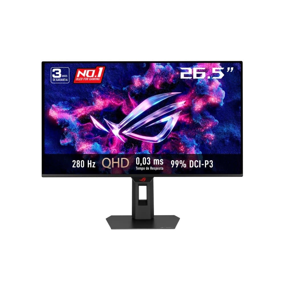 Vale a pena: Monitor Gamer ASUS ROG Strix OLED 27, QHD, 280Hz, 0.03ms, QD-OLED, G-SYNC, Adaptive-Sync, HDR10, A.I. Assis...