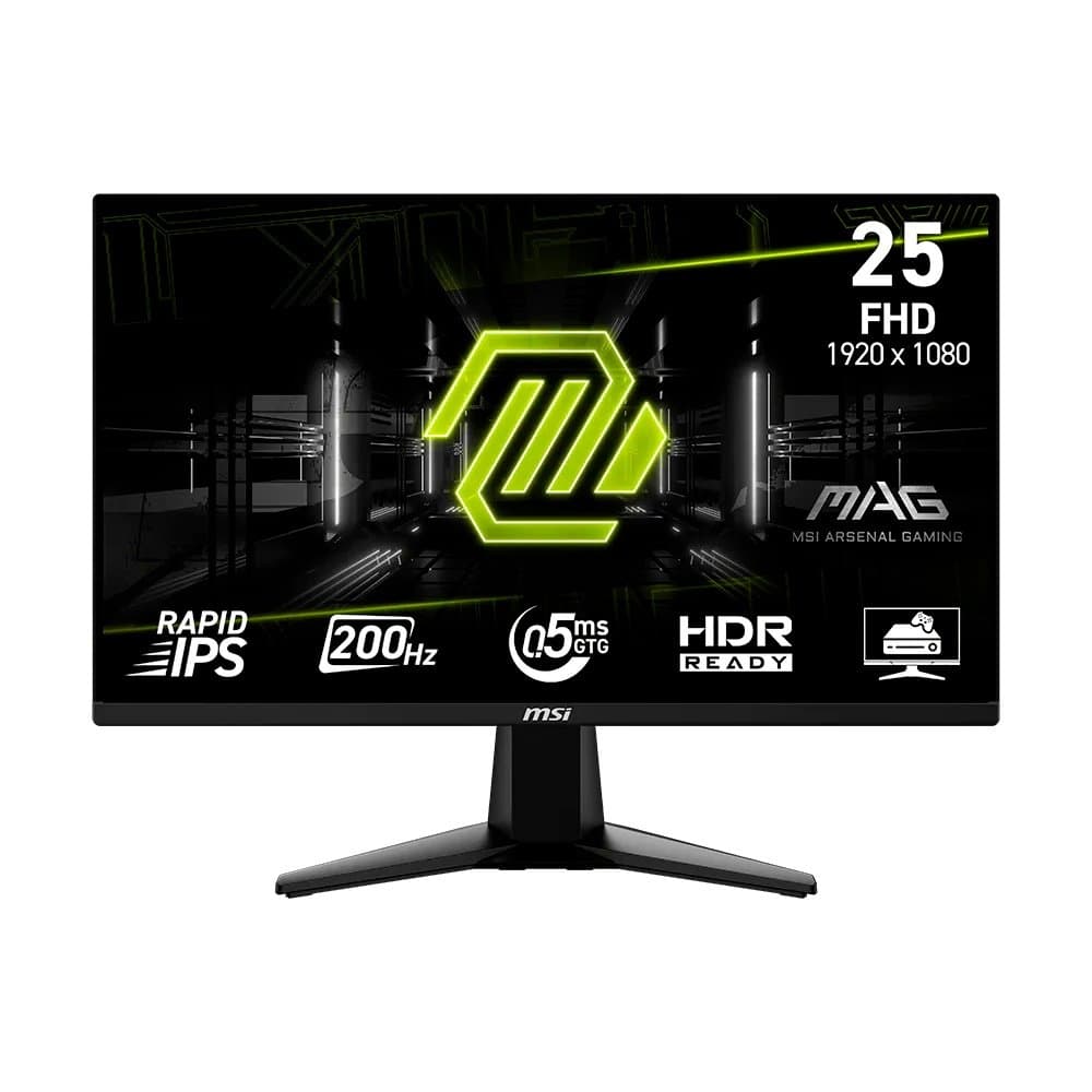 Vale a pena: Monitor Gamer MSI MAG 25, Full HD, 200Hz, 0.5ms, Rapid IPS, FreeSync Premium, HDR Ready, Preto - MAG 255F E20