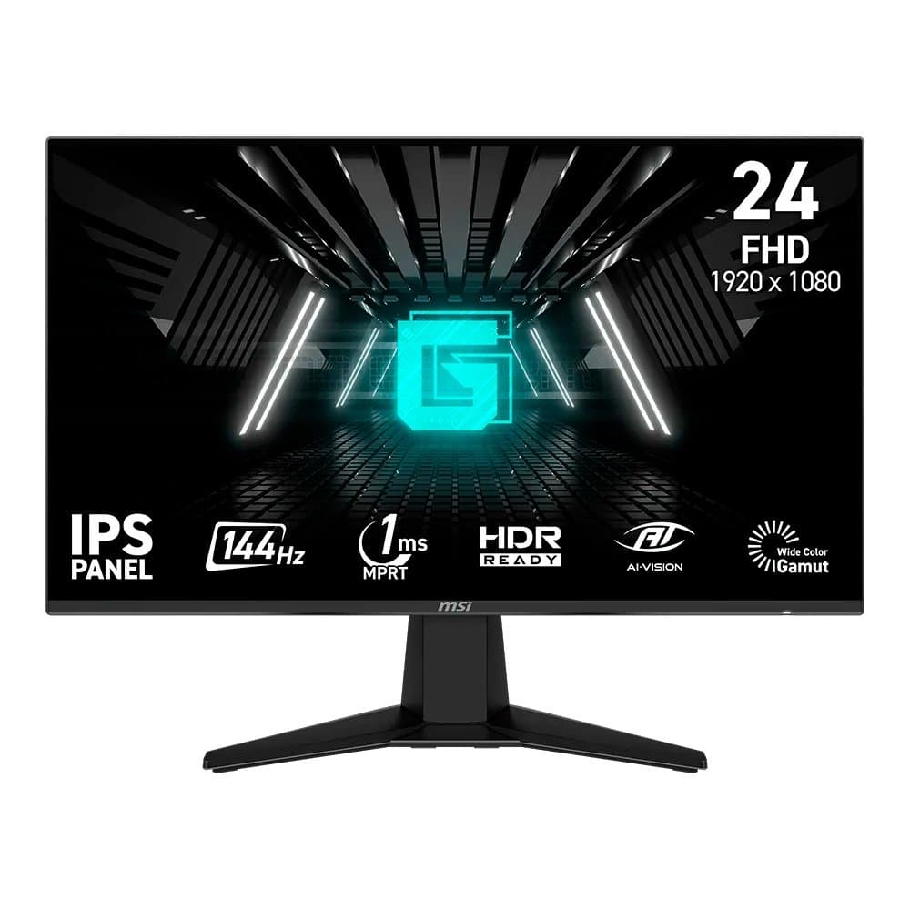 Vale a pena: Monitor Gamer MSI 24, Full HD, 144Hz, 1ms, IPS, FreeSync, HDR Ready, AI-Vision, Preto - G242L E14