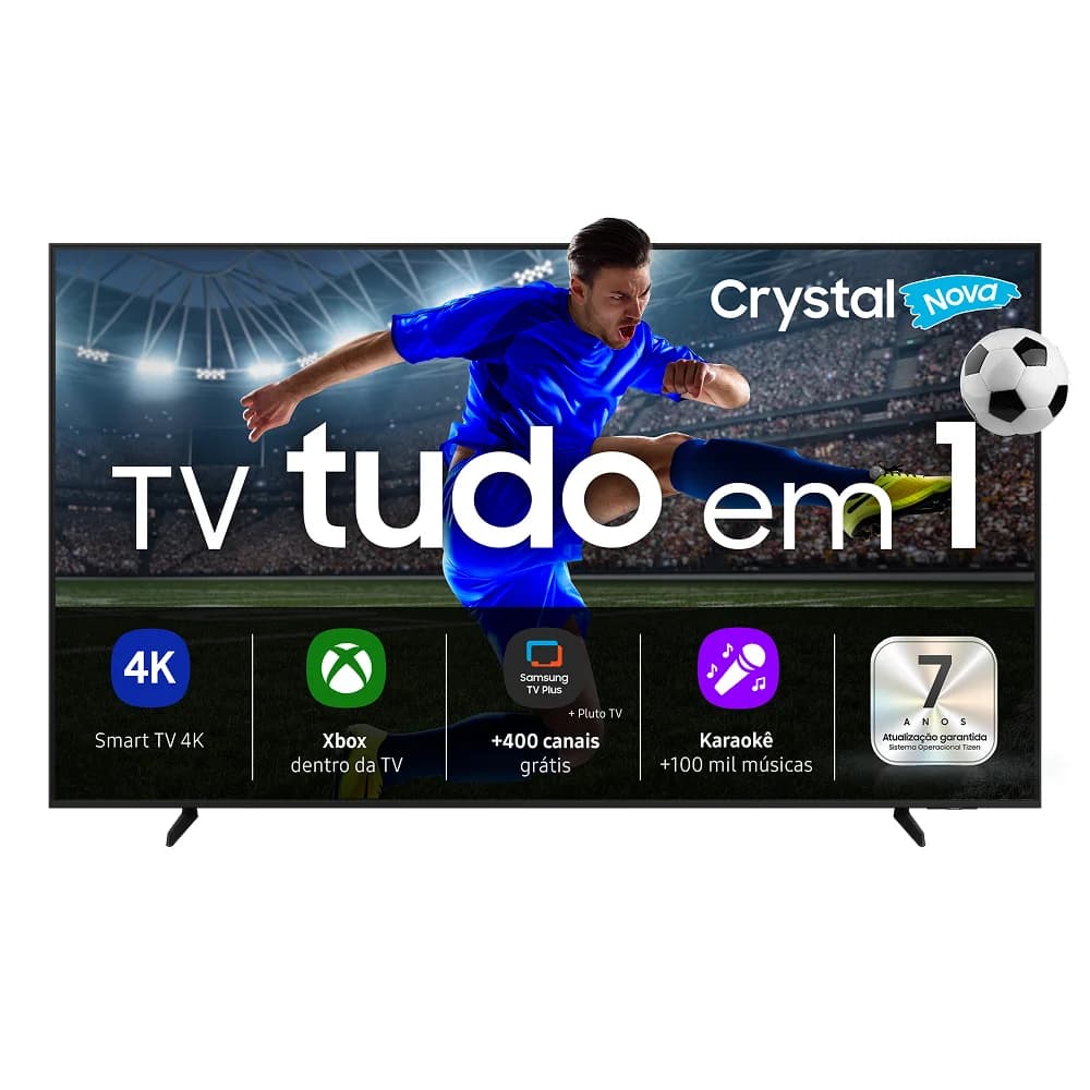 Vale a pena: Samsung Smart TV 55 Crystal UHD 4K U8600F 2025, Xbox Cloud Gaming, Canais Gratuitos, Alexa