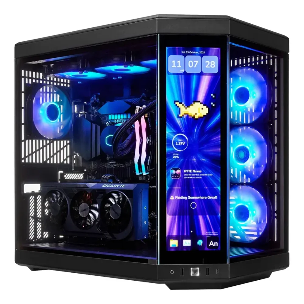 Workstation RTX 5080 Ryzen 9 9950x3d 128GB Ddr5 Hyte Y70 Touch WINDOWS 11 Pro Ia