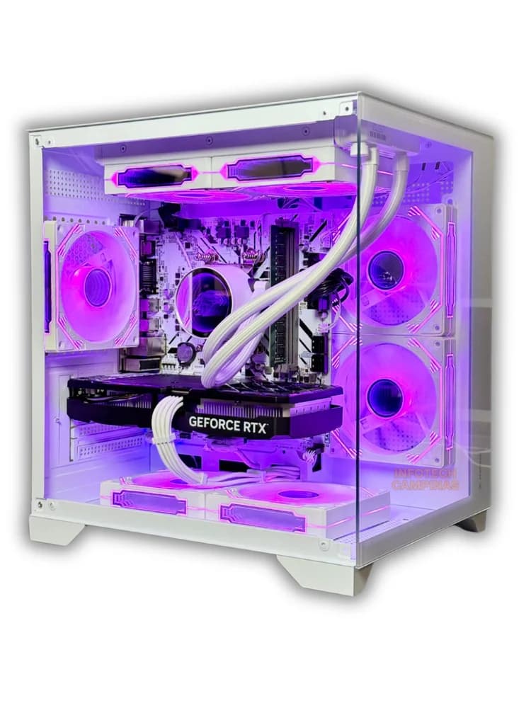 Vale a pena: PC Gamer Gabinete Aquário Branco | Ryzen 7 5700x | RTX 5060 8GB | 16gb Ram | SSD 1TB | Water Cooler 240mm |...