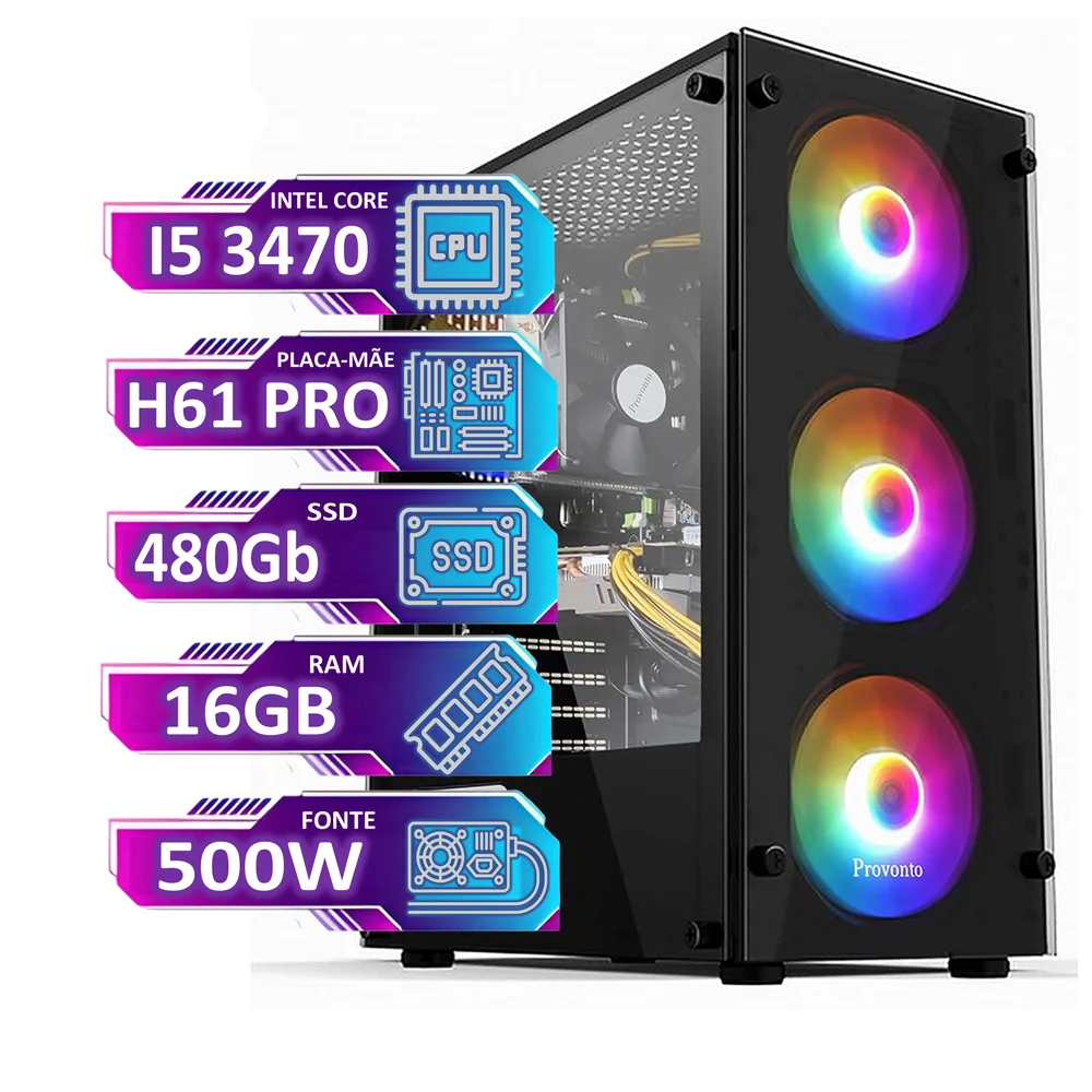 Vale a pena: PC Cpu Gamer Completo Intel SSDhd 16gb Ram Com Placa De Vídeo