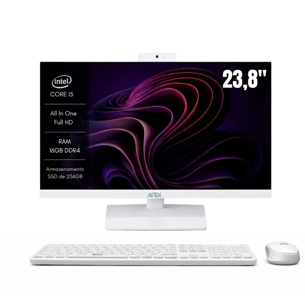 Vale a pena: All In One 23,8” Intel Core i5-12450H com Teclado e Mouse Sem Fio