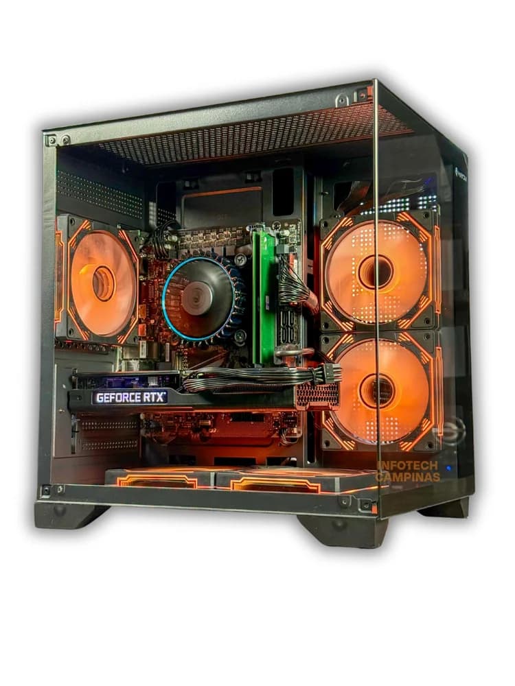 Vale a pena: PC Gamer Black Intel i5 12400 | RTX 5060 Gddr7 | 32gb Ddr4 | SSD 1TB Nvme | Gabinete Aquario 5 Fans - A Nov...