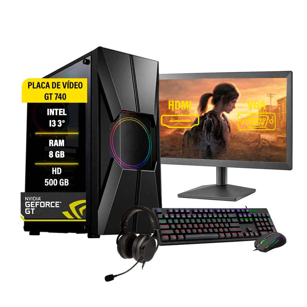 Vale a pena: PC Gamer Completo Hércules, i3 3a Geração, GT 730, 8GB, HD 500GB