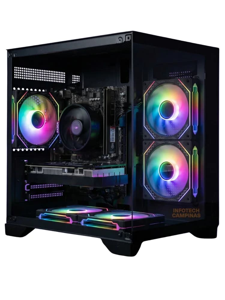 Vale a pena: PC Gamer Aquario Preto | Ryzen 5 5500 | Radeon Rx 7600 8GB | 16gb Ram | SSD Nvme 500gb | WINDOWS 11 Pro