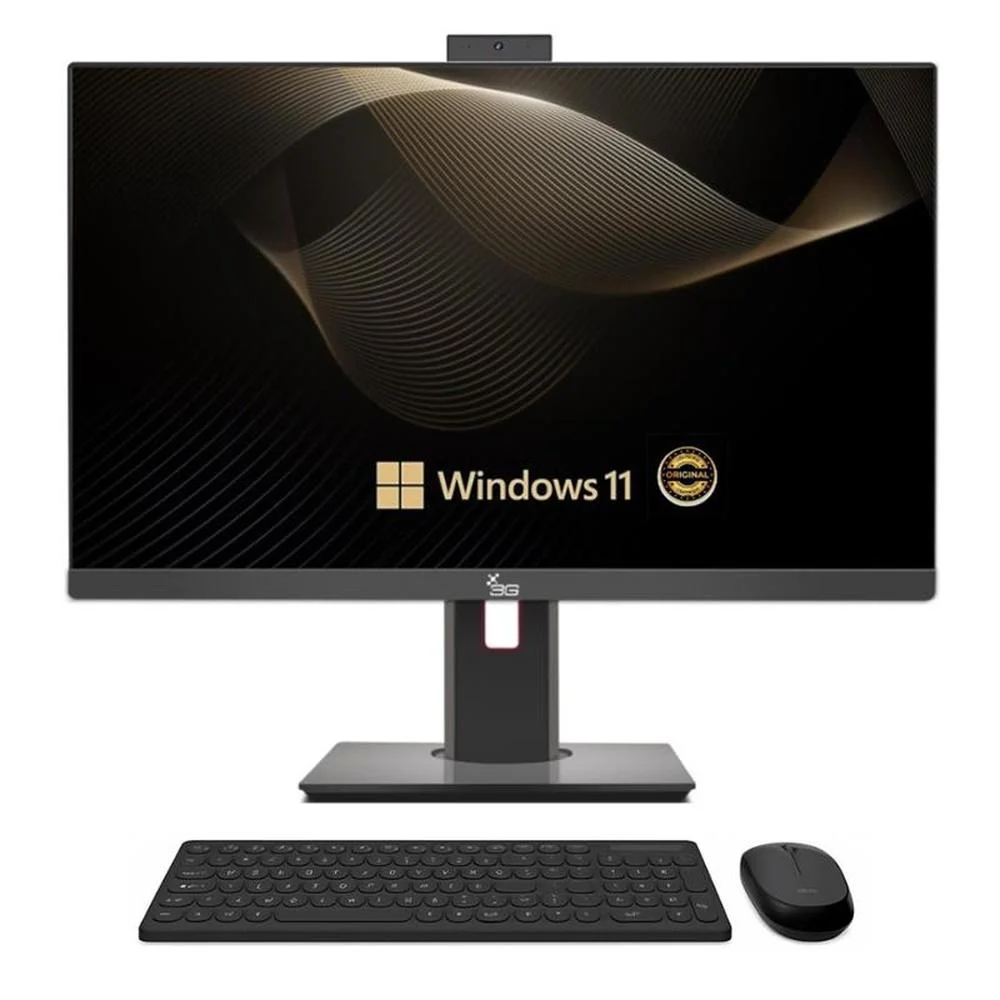 Vale a pena: All In One 24 Preto, Intel i3 9100, 16gb, SSD 512gb, WINDOWS 11, Webcam, Wi-fi, 3green Unique