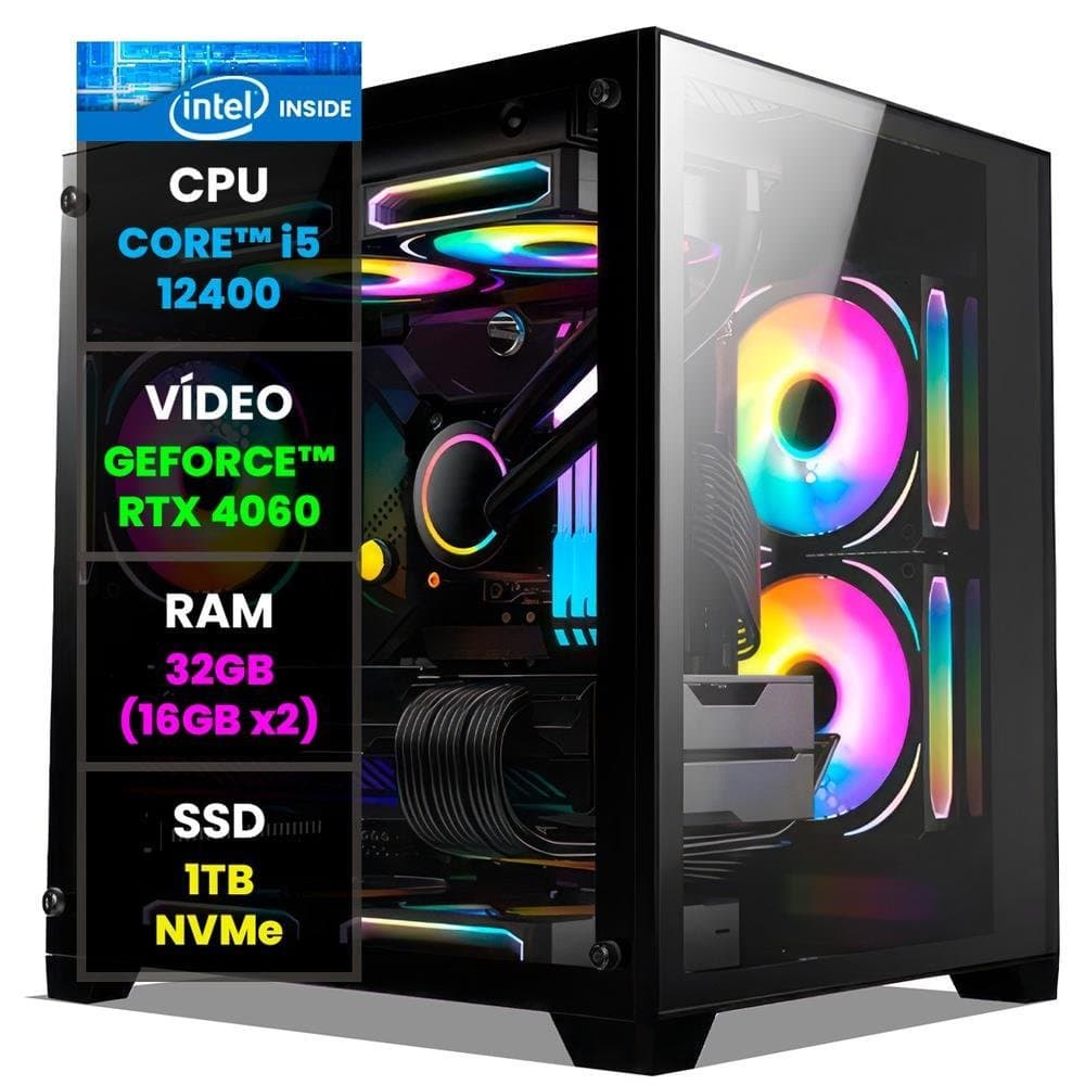 Vale a pena: PC Gamer Completo Nolag Amd Ryzen 5 7600, GeForce RTX 3080, 16gb Ddr5, SSD 1TB Nvme, Gabinete RGB