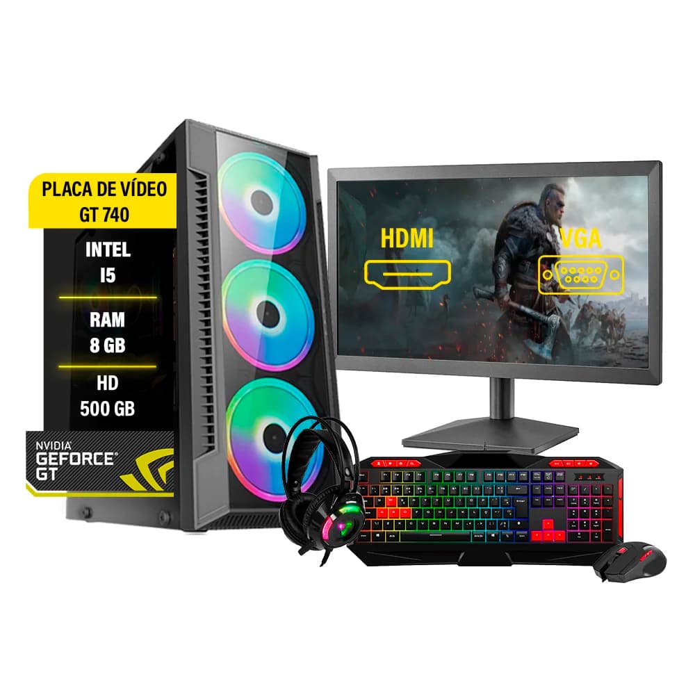 Vale a pena: PC Gamer Completo I5, HD 500GB, GT 730 8GB, Wi-Fi