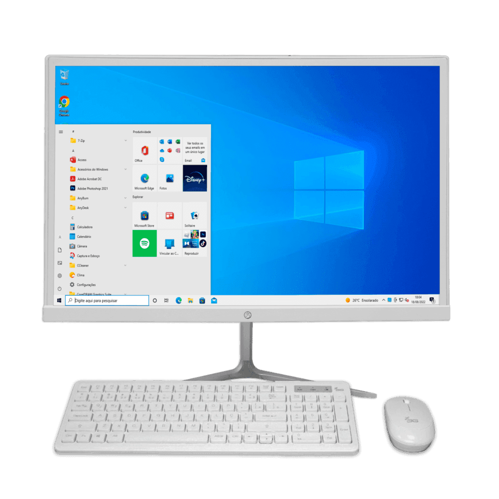 Vale a pena: All In One I7 8GB Ram SSD 480GB Tela 19 Hd Wifi - Branco