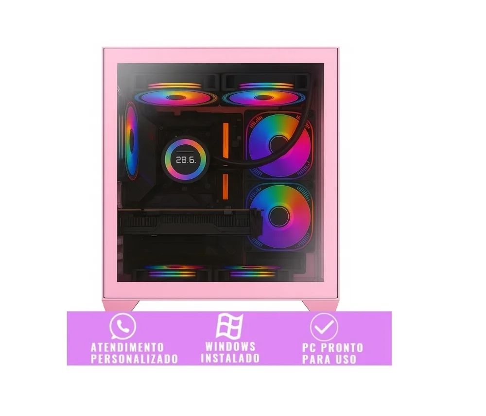 Vale a pena: PC Gamer Balão.info Intel Core I5 3.6Ghz, 16GB RAM, SSD 240GB, Wi-fi, Rosa Pink Feminino