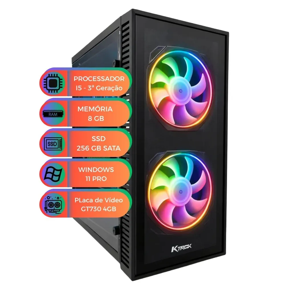 Vale a pena: PC Gamer i5 3ª Geração 8GB SSD 256gb Gpu Gt730 4gb WINDOWS 11