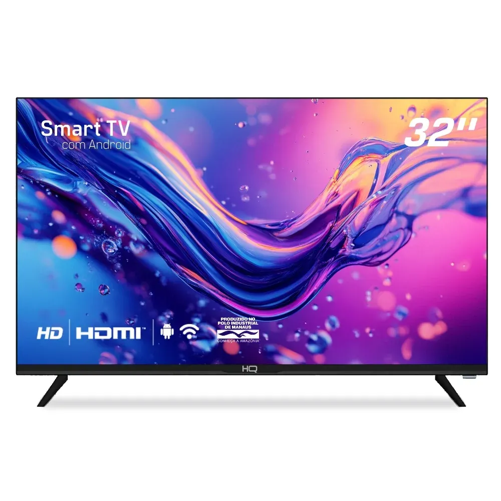 Vale a pena: Smart TV 32 Polegadas HQ LED HD, 3 HDMI, 2 USB, Wi-Fi, Android 11, Design Slim - Hqstv32nk