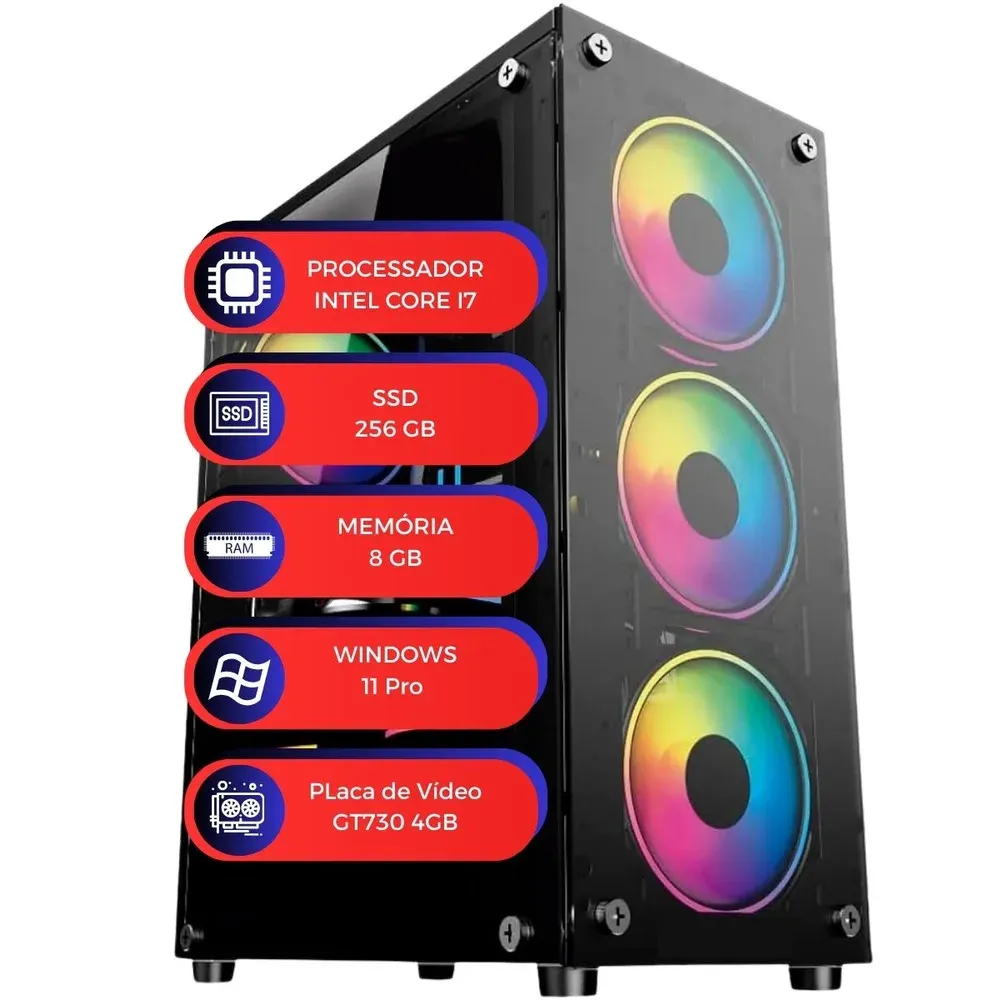 Vale a pena: Gamer Balão.info Gt730 Core i7 8GB SSD 256gb Win 11