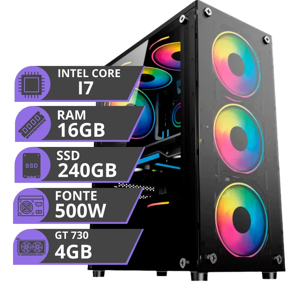 Vale a pena: PC Gamer Cpu Intel Core I7 16gb SSD 240GB Placa De Video 4gb