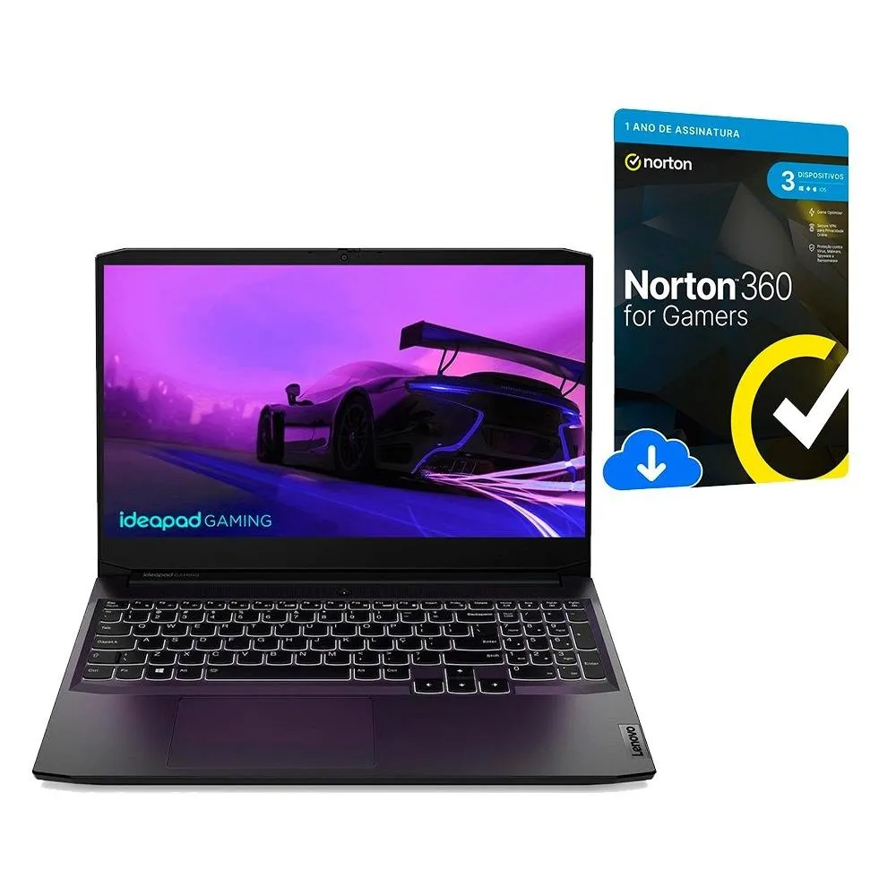 Vale a pena: Kit Notebook Gamer Lenovo 3i, i5 GeForce GTX 1650, 8GB RAM, SSD 512GB, 15.6 Full HD, Windows 11 + Norton 36...
