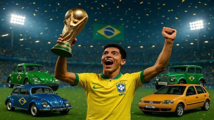 Quais os carros mais vendidos nos anos em que o Brasil ganhou a Copa?