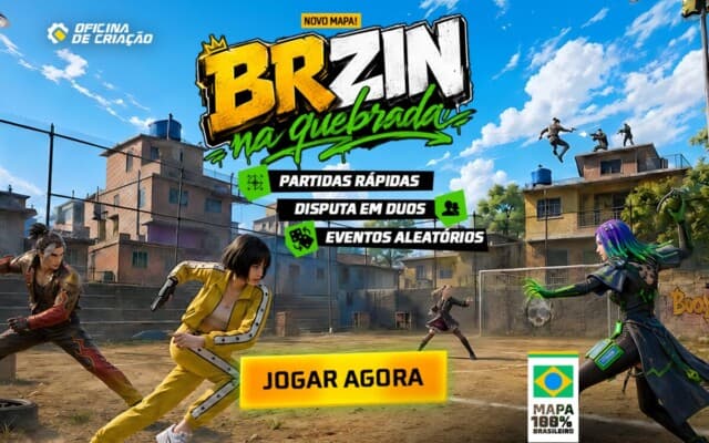 Free Fire lança modo “BRzin na Quebrada” inspirado na cultura das periferias brasileiras