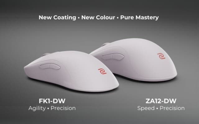 Zowie volta a apostar em mouses maiores com o FK1-DW e o ZA12-DW