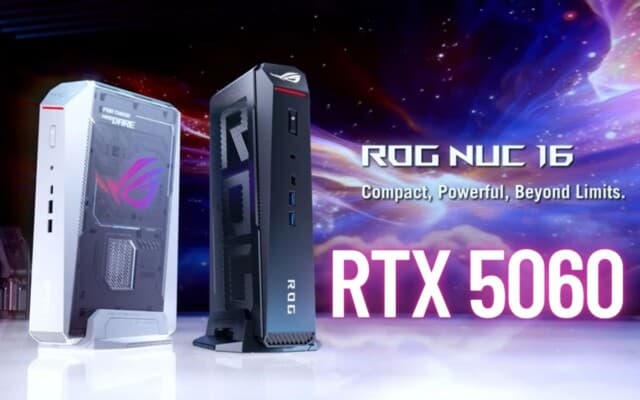 ASUS lança nova versão mais acessível do ROG NUC 16 com uma RTX 5060