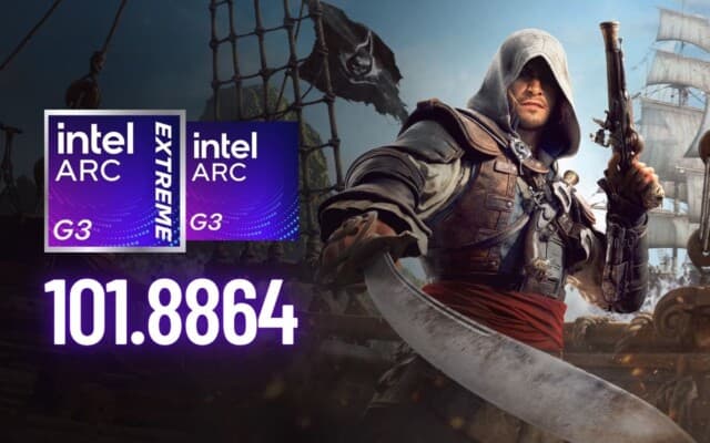 Driver Intel Arc Graphics 101.8864 corrige bug em Black Flag Resynced e traz suporte ao Arc G3