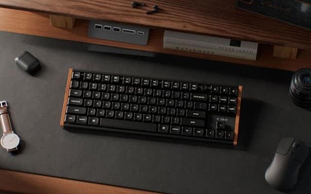 Keychron lança novo teclado K1 Ultra de perfil baixo com detalhes em madeira