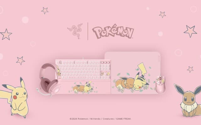 Razer anuncia novos mouse e teclado inspirados em Pikachu e Eevee