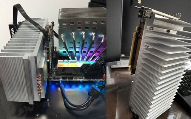Modder cria RTX 4060 com resfriamento passivo usando um imenso heatsink de 2,5kg
