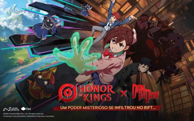 Honor of Kings anuncia colaboração com DAN DA DAN e traz visuais, eventos e recompensas em agosto