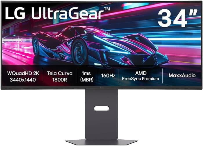 Monitor LG UltraGear 34″ UltraWide com 24% de desconto: imersão QuadHD e 160Hz por um preço bem mais acessível