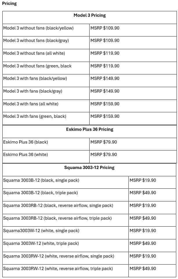 (PR) Geometric Future Unveils Model 3 Case, Eskimo Plus 36 AIO, and Squama 3003-12 Fans