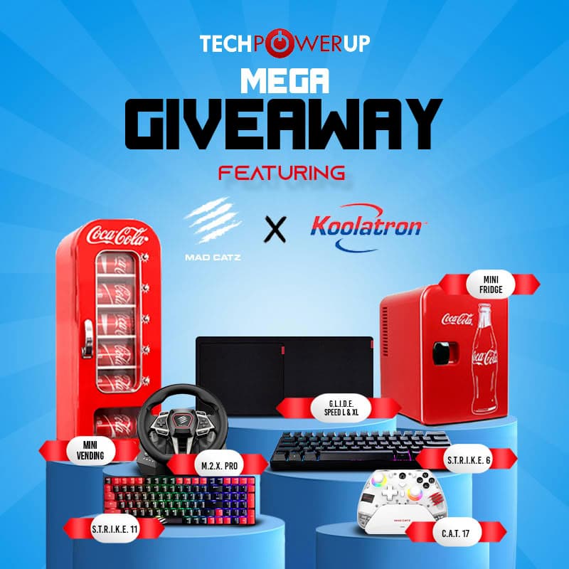 TechPowerUp MEGA Back2Kool Giveaway, Featuring Mad Catz x Koolatron